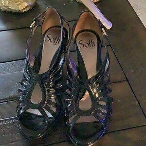 Women's Black Strappy Sandals